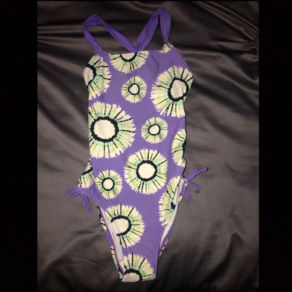 Xhilaration Girls Purple One-piece Bathing Suit